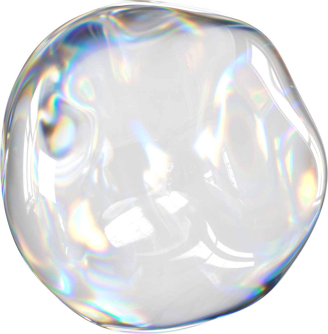 3D Soap bubble abstract shapes